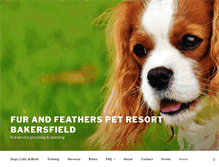 Tablet Screenshot of furandfeatherspetresort.net