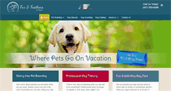 Desktop Screenshot of furandfeatherspetresort.com